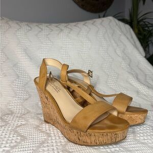 Tan Wedge Sandals 
Size 7 Women’s